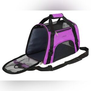 🆕 Soft-Sided Pet Carrier Bag (Medium, Purple)